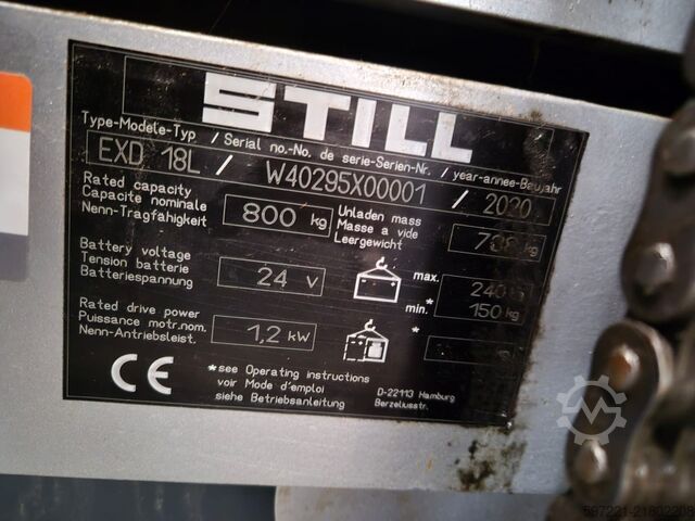 Палетни слагачи Still EXD 18 L Lithium