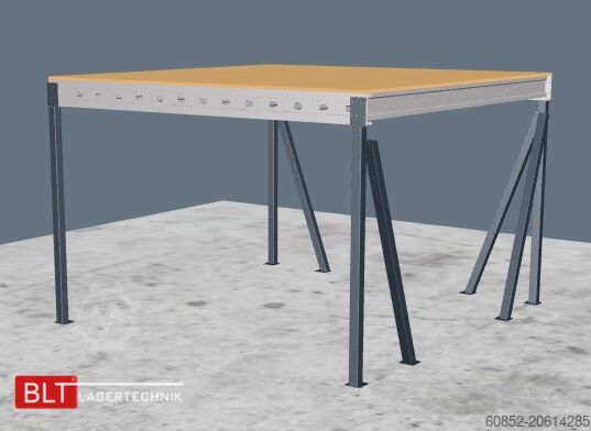 Piattaforma di archiviazione 5x5m Lagerbühne , Belastung : 500kg/qm Unterkante: 3m ,ca. 25qm , Systembühne