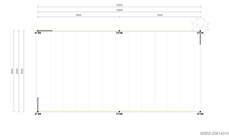 Piattaforma di archiviazione 5x10m Lagerbühne , Belastung : 500kg/qm Unterkante: 2,5m , ca. 50qm Systembühne