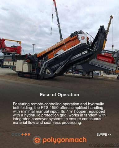 Εργοστάσιο θραύσης Polygonmach PTS155   1500x5000mm  3 decks  track screen