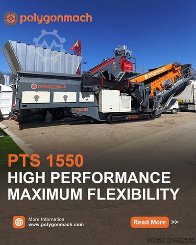 Εργοστάσιο θραύσης Polygonmach PTS155   1500x5000mm  3 decks  track screen