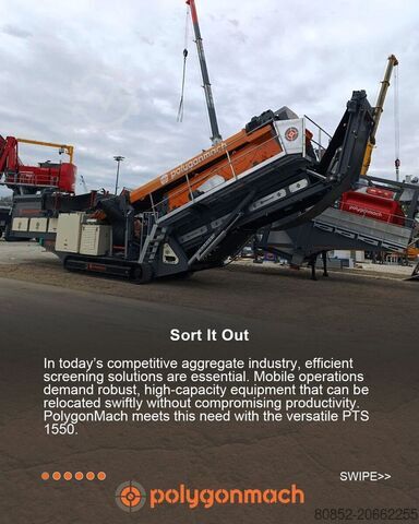 Kırma tesisi Polygonmach PTS155   1500x5000mm  3 decks  track screen
