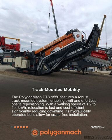 Kırma tesisi Polygonmach PTS155   1500x5000mm  3 decks  track screen