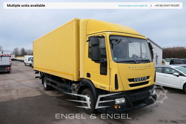 Vrachtwagen met bakwagen iveco EuroCargo ML 120 E 28 AHK LBW