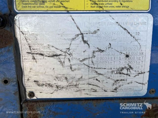 Naczepa otwarta z plandeką Berger Curtainsider Mega