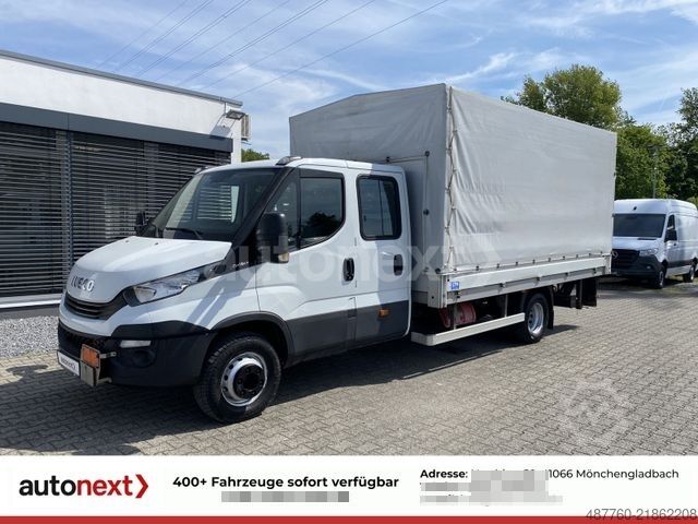 Gardinsided kassevogn IVECO Daily 70C18H DoKa *Werkstatt* LBW+7-SITZE (5268)