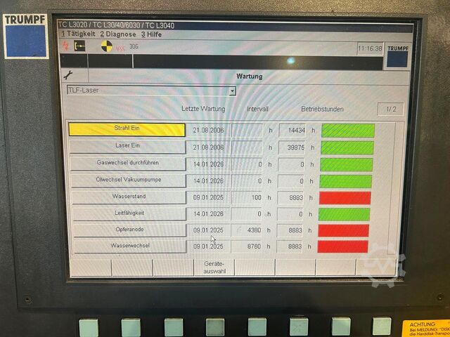 Máquina de corte a laser TRUMPF Trumatic L 3040
