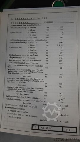 Marógép TOS OLOMOUC FGS 40/50 CNC