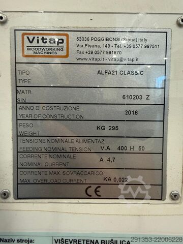 Máquina de furar de múltiplos fusos Vitap ALFA 21 Classic