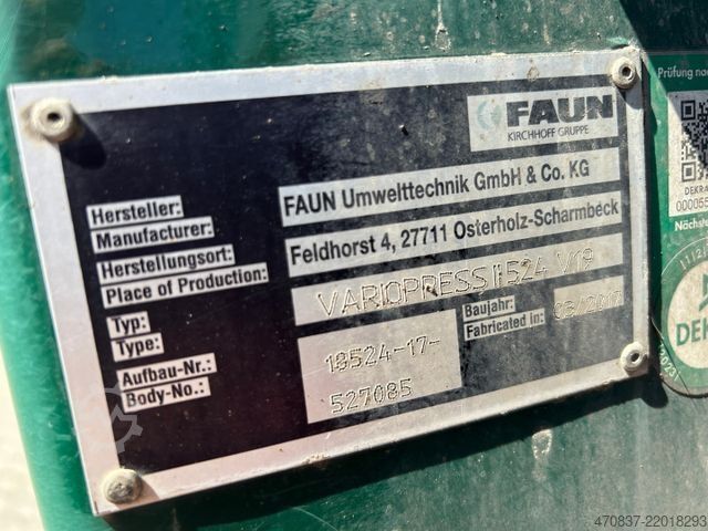 Popelářský vůz MERCEDES-BENZ Antos 2533 / Fauen Variopress 524 + Schüttung