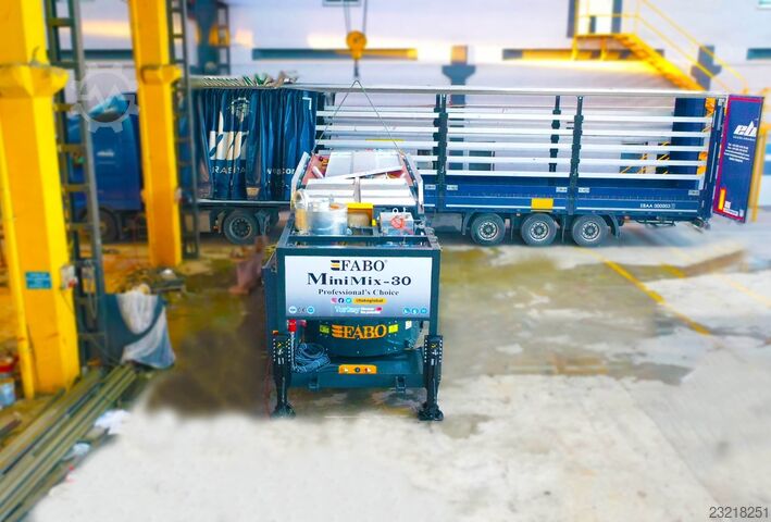 Mobil betongyártó üzem FABO Mobile Concrete Batching Plant 30 m3/h Mobile Concrete Batching Plant