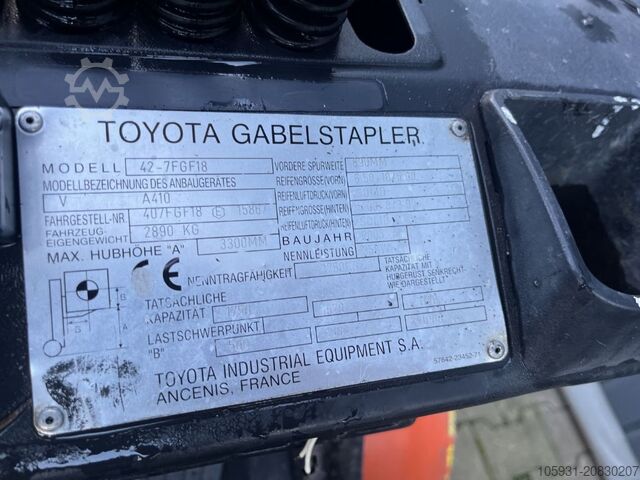 Περονοφόρα ανυψωτικά LPG Toyota 7FGF18