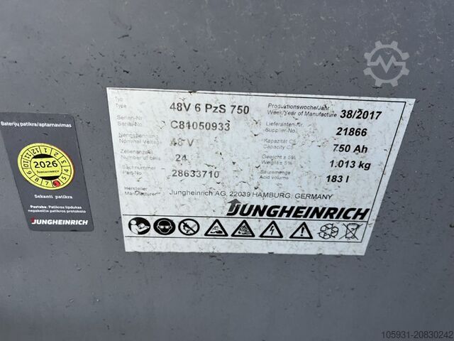 Ηλεκτρικό περονοφόρο 3 τροχούς Jungheinrich EFG220