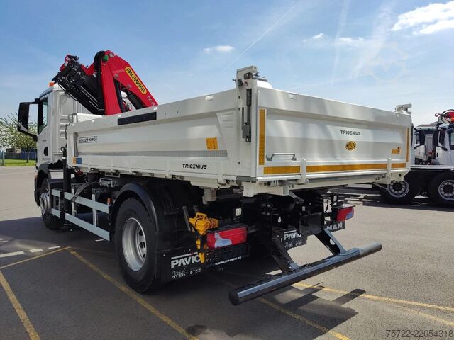 Benne à 3 côtés MAN TGM 18.320 4x2 BL MEILLER Krankipper Palfinger