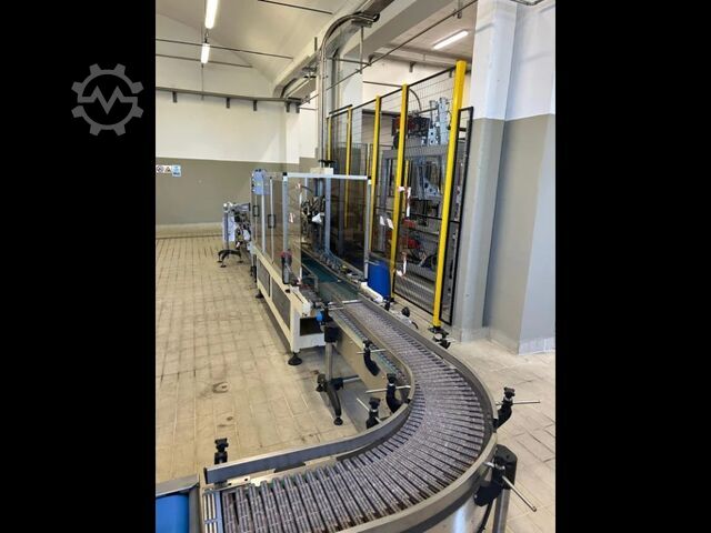 Brugt nøglefærdig vinpåfyldningslinje til glas, kapacitet 16.000 flasker/timen, årgang 2005, model . Cames MASTER TRONIC 40/48/8-8