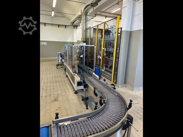 Brugt nøglefærdig vinpåfyldningslinje til glas, kapacitet 16.000 flasker/timen, årgang 2005, model . Cames MASTER TRONIC 40/48/8-8