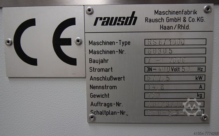 Dikey iç broşlama makinesi Rausch RS6/1000