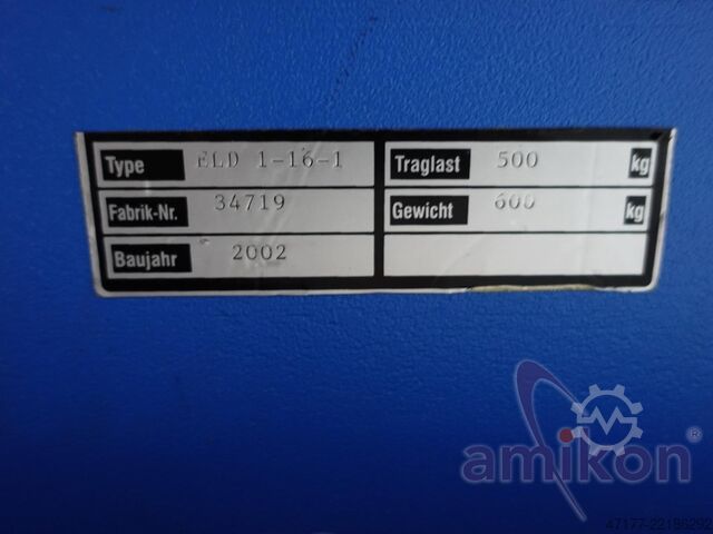 Kaldırma masası Gruse ELD 1-16-1 Traglast 500 kg