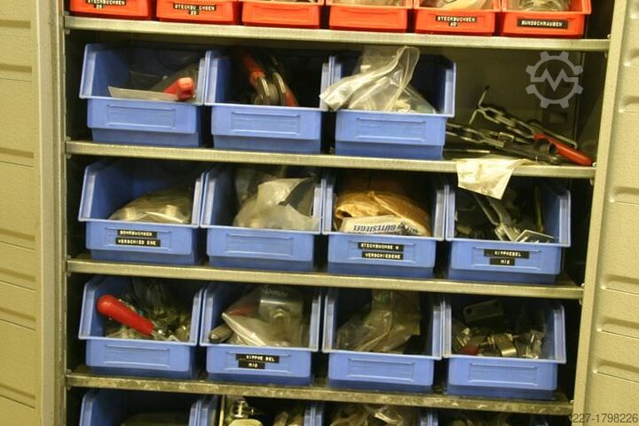 Tool cabinet with drill bushings Niederberger mit Ersatzteilen für Werkzeugbau