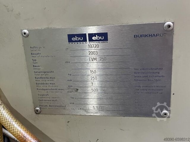 Presă excentrică automată cu alimentator cu role NC EBU; cu dublu montanți - presă excentrică, presă HAULICK + ROOS RVD 125