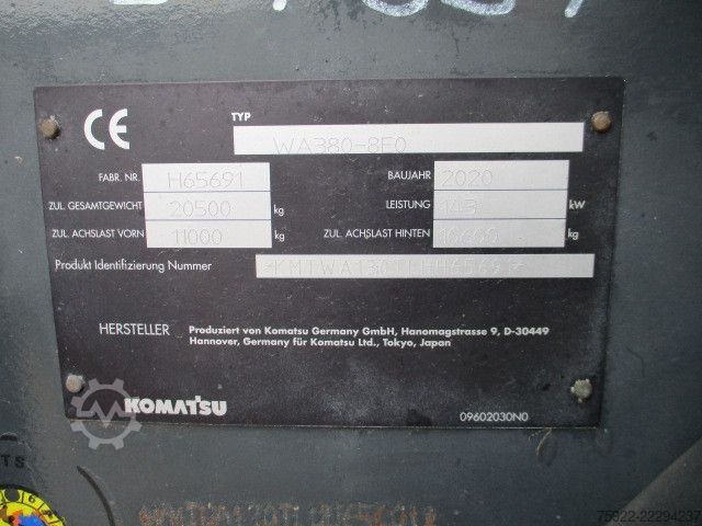 Radlader KOMATSU WA380 1. Hd aus Kommunalbesitz