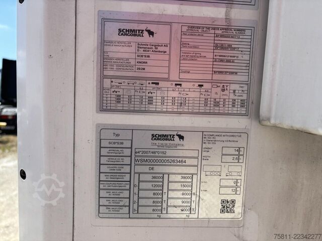 Rimorchio refrigerato SCHMITZ CARGOBULL SKO 24/L 13.4 FP TK-Auflieger DS / wenig