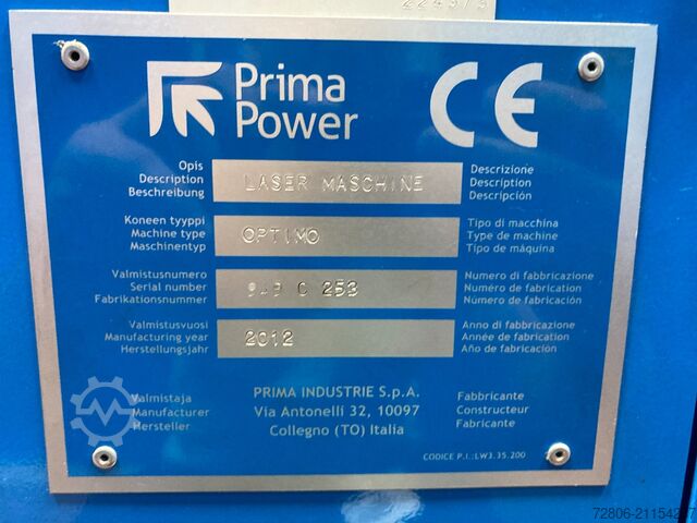 μηχανή κοπής με λέιζερ Optimo P20l