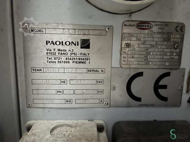 Tafelfrezen/spindelfrezen  Paoloni TX 160 L 2001 Paoloni TX 160 L