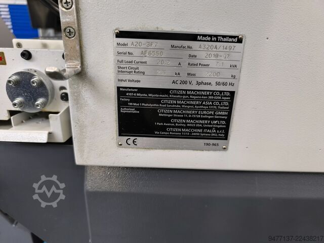 αυτόματο τορνιτερί τύπου ελβετικού Citizen A20-3F7