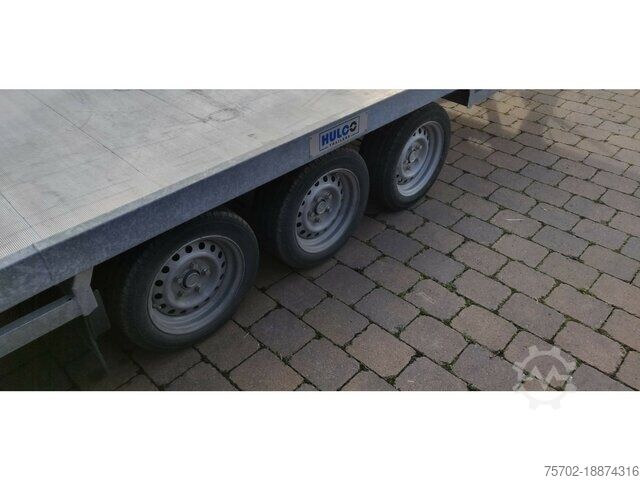 Biltransporttrailer Hulco Carax-3 Plattformanhänger mit Rampen