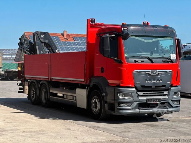 LKW mit Pritsche (offen) MAN TGS 26.430 6x2LL Baustoffp./ HIAB 228 Lenk/Lift