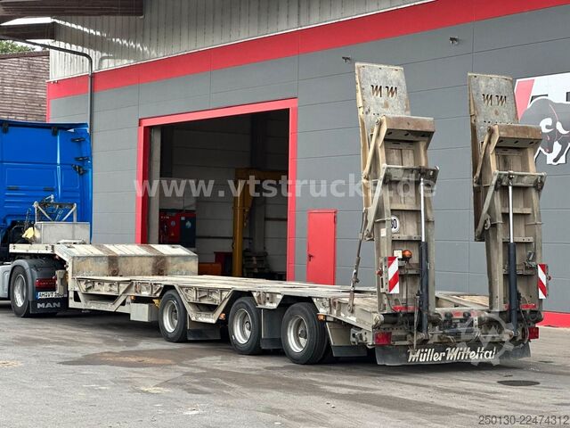 Naczepa niskopodwoziowa MÜLLER-MITTELTAL TS3 Rm Lenk/Lift Radmulden Hydraulik/Rampen