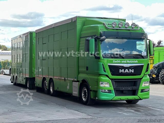 Boskapsbil MAN TGX 26.440 6x2 3.Stock Cuppers Komplett-Zug