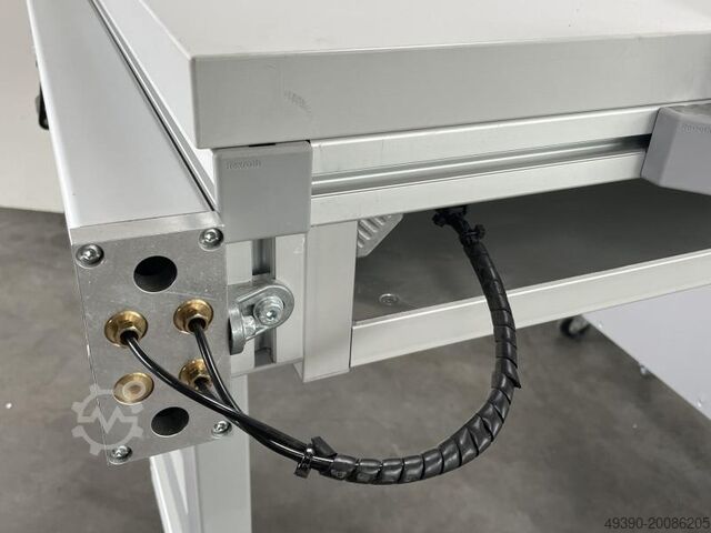 ESD Elektrostatisch geschützte Werkbank, höhenverstellbarer Arbeitstisch, Elektrowerkbank, Werktisch HANDKE Industrie Technik