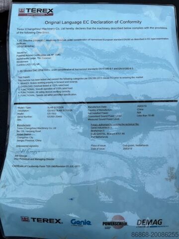 Platformă de forfecare Genie GS1932 GENIE GS1932