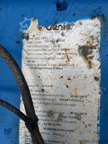 Platformă de forfecare Genie GS1932 GENIE GS1932