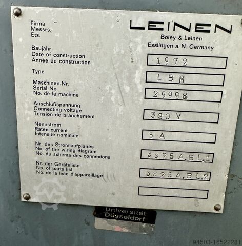 Torno de precisión Leinen LBM
