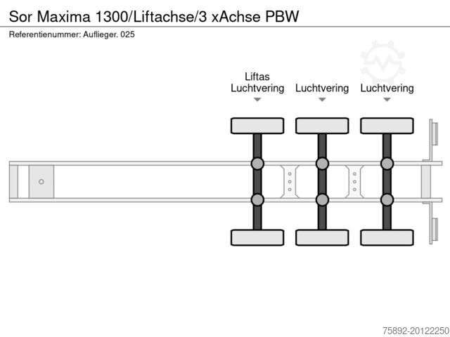 Kølet/frosset transport Sor Maxima 1300/Liftachse/3 xAchse PBW