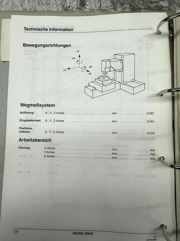 CNC univerzális megmunkálóközpont DECKEL MAHO DMU 60 P Hi-dyn