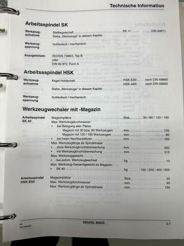 CNC univerzális megmunkálóközpont DECKEL MAHO DMU 60 P Hi-dyn