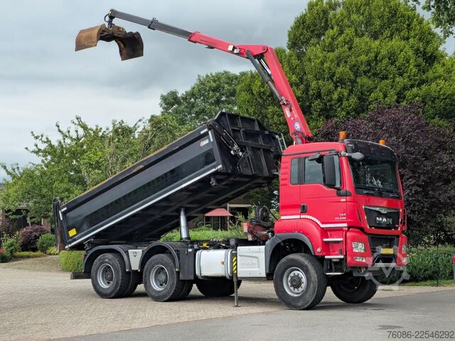 Tipper med kran MAN TGS 33.400 6X6 BH WVT WS Z-kraan/KIPPER!! EURO 6!!