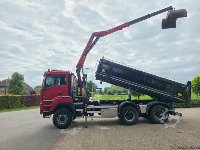 Tipper med kran MAN TGS 33.400 6X6 BH WVT WS Z-kraan/KIPPER!! EURO 6!!