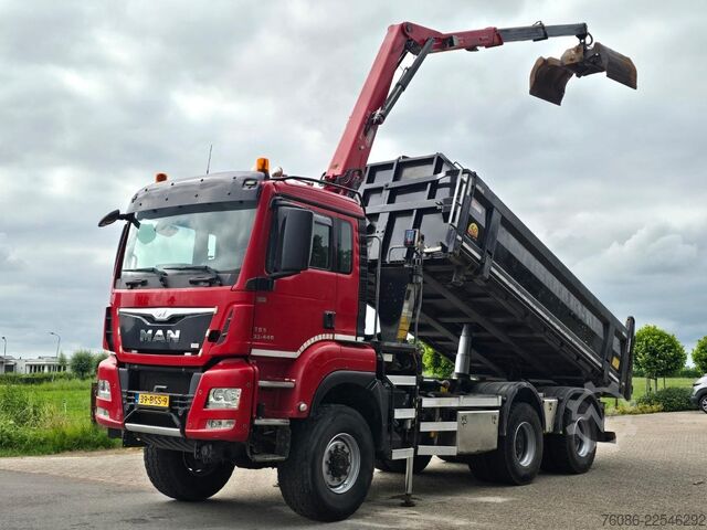 Tipper med kran MAN TGS 33.400 6X6 BH WVT WS Z-kraan/KIPPER!! EURO 6!!