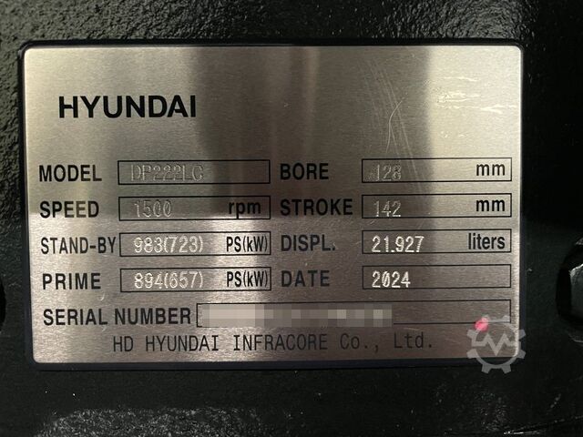 Agrégat Hyundai DP222LC - 825 kVA Generator - DPX-19858