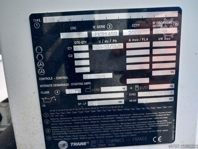 Enfriadora Trane RTUB224 800kW Trane RTUB 224 800kw