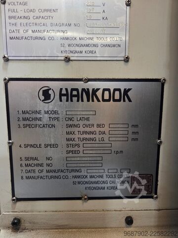CNC-draaibank Hankook Protec-9NC 3000