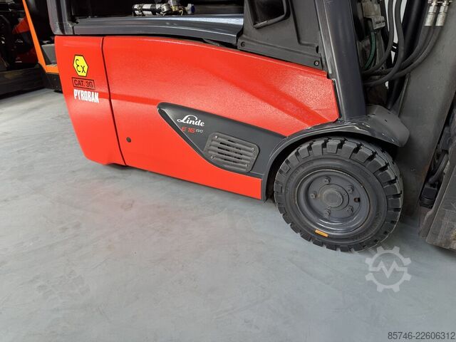 E 16 - 386 / 02 Evo * ATEX-EX * PYROBAN 3G / Zone 2 * Triplex-Freihubmast !! LINDE E 16 - 386 / 02 Evo * Atex EX * PYROBAN 3G / Z2 * Triplex FFL !!