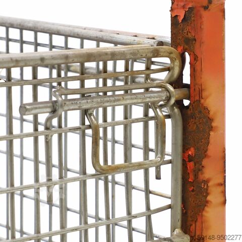 Μεταχειρισμένο κουτί από πλέγμα, στοιβαζόμενο και πτυσσόμενο, 2 πτερύγια στη 1 μικρή/μακριά πλευρά, Kruizinga 98-3236GB