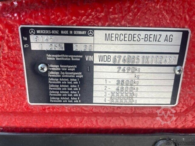Furgão Mercedes-Benz 814 4x2 Feuerwehr Ziegler LF 8/6