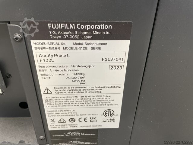 Stampante di grande formato / stampante flatbed Fuji Acuity Prime L from 2023
